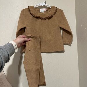 Zara Kids Matching Set in Brown